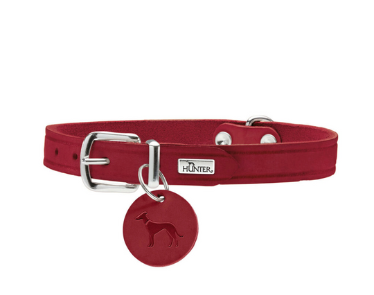 Collier pour chien Hunter Aalborg – Rouge – Taille S (32–38 cm)