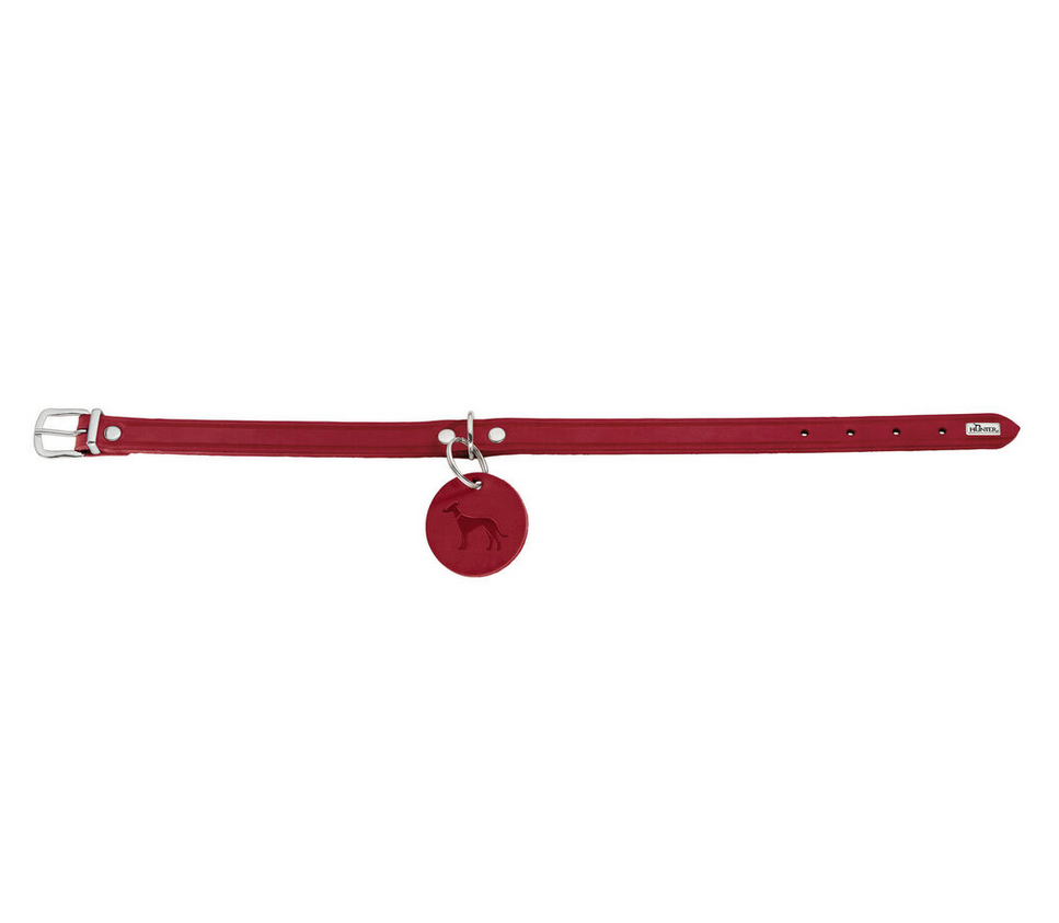Collier pour chien Hunter Aalborg – Rouge – Taille S (32–38 cm)