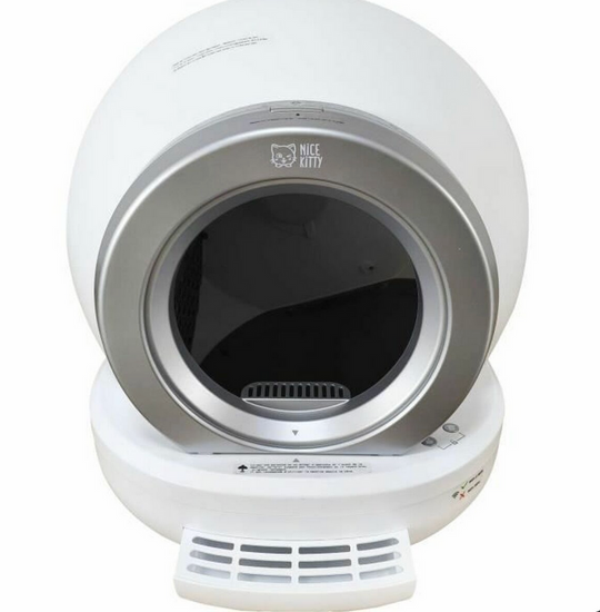 Bac à litière auto-nettoyant pour chat BigBuy Home – 65 L – Blanc ou Gris