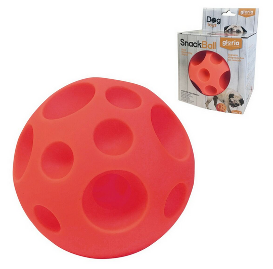 Jouet pour chien Gloria – Distributeur de confiseries en caoutchouc orange 12 cm