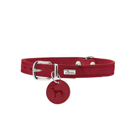 Collier pour chien Hunter Aalborg Rouge – Taille S (32 à 38 cm)