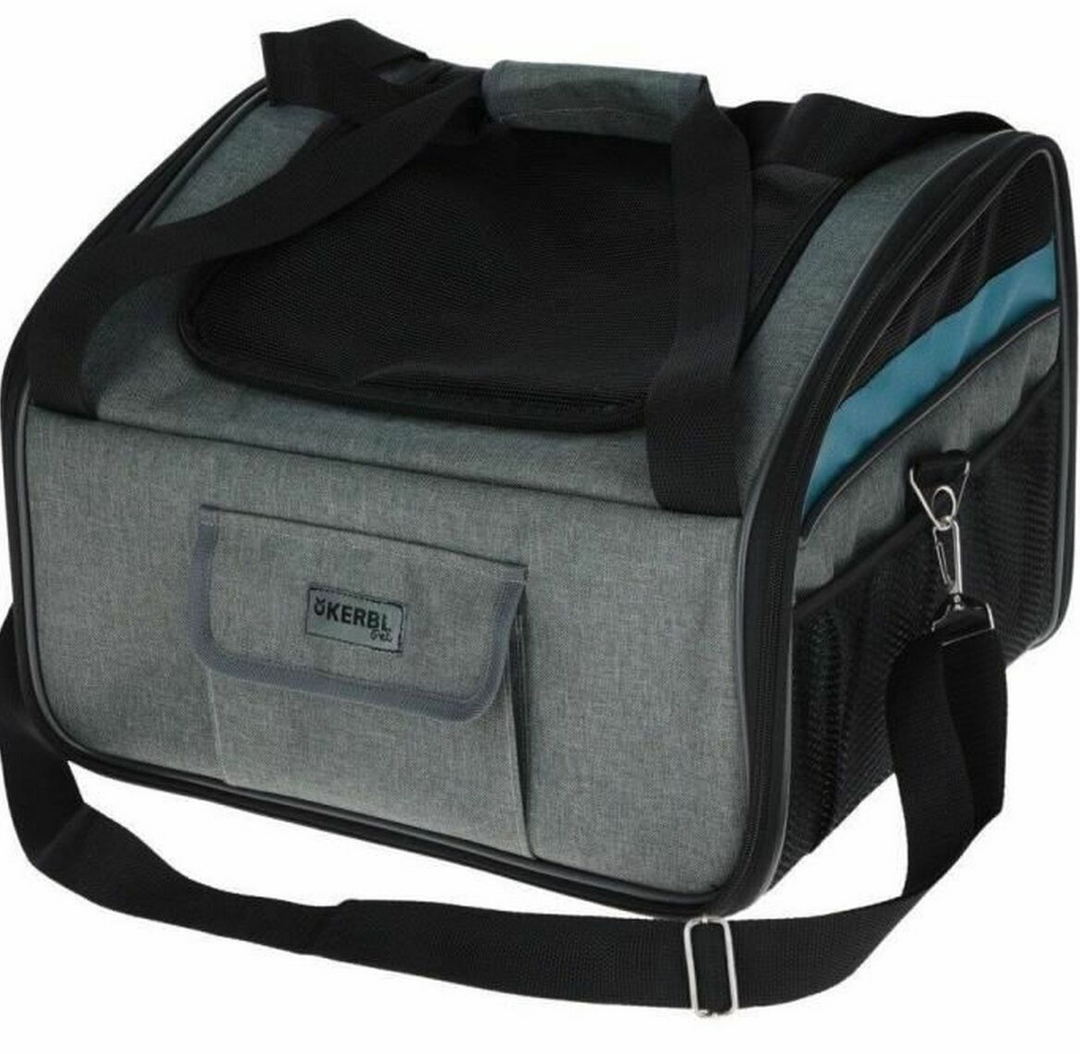 Cage de transport pour chien Kerbl – Bleu / Gris